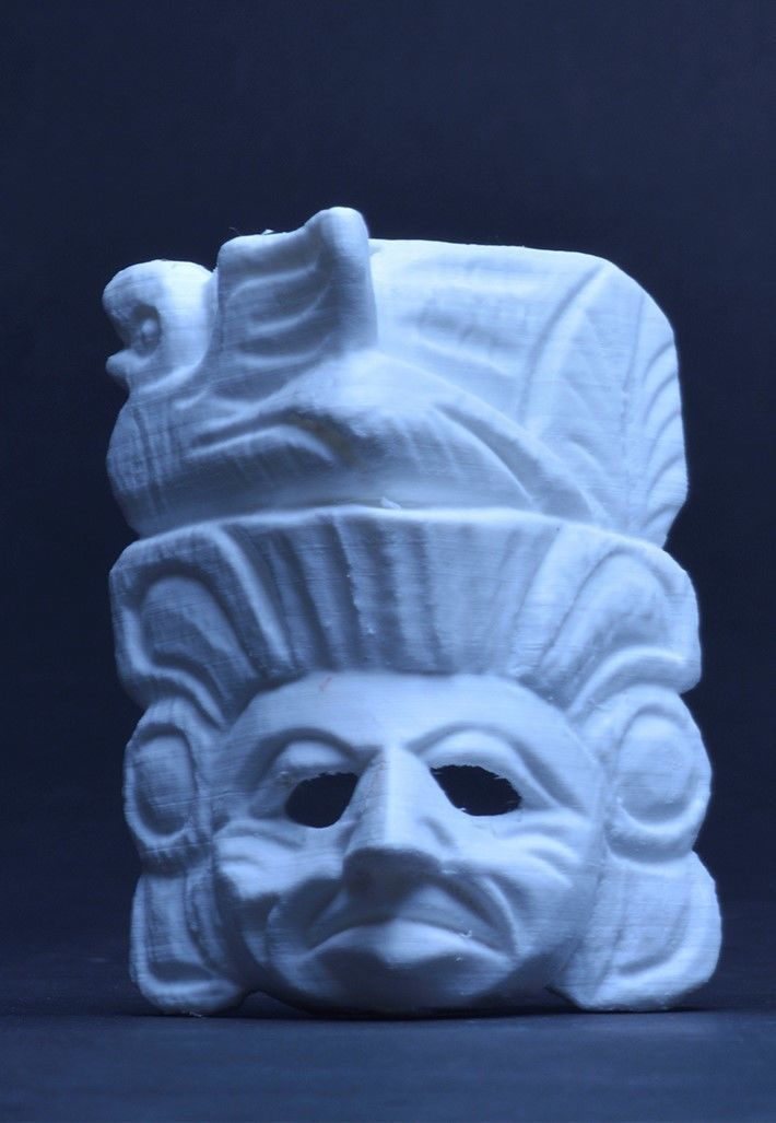 3D Scan Wooden Mayan Mask 3D model_3