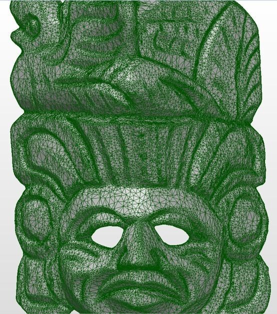 3D Scan Wooden Mayan Mask 3D model_4