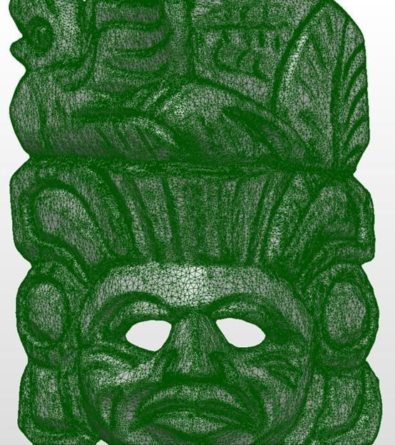 3D Scan Wooden Mayan Mask 3D model_2