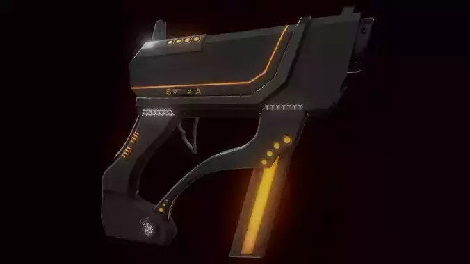 Scifi pistol Lowpoly
