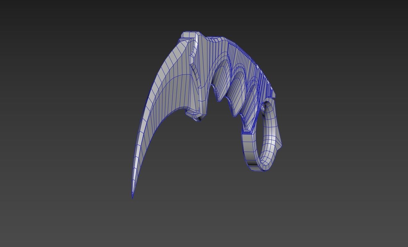 Tactical Karambit Low-poly 3D model_6