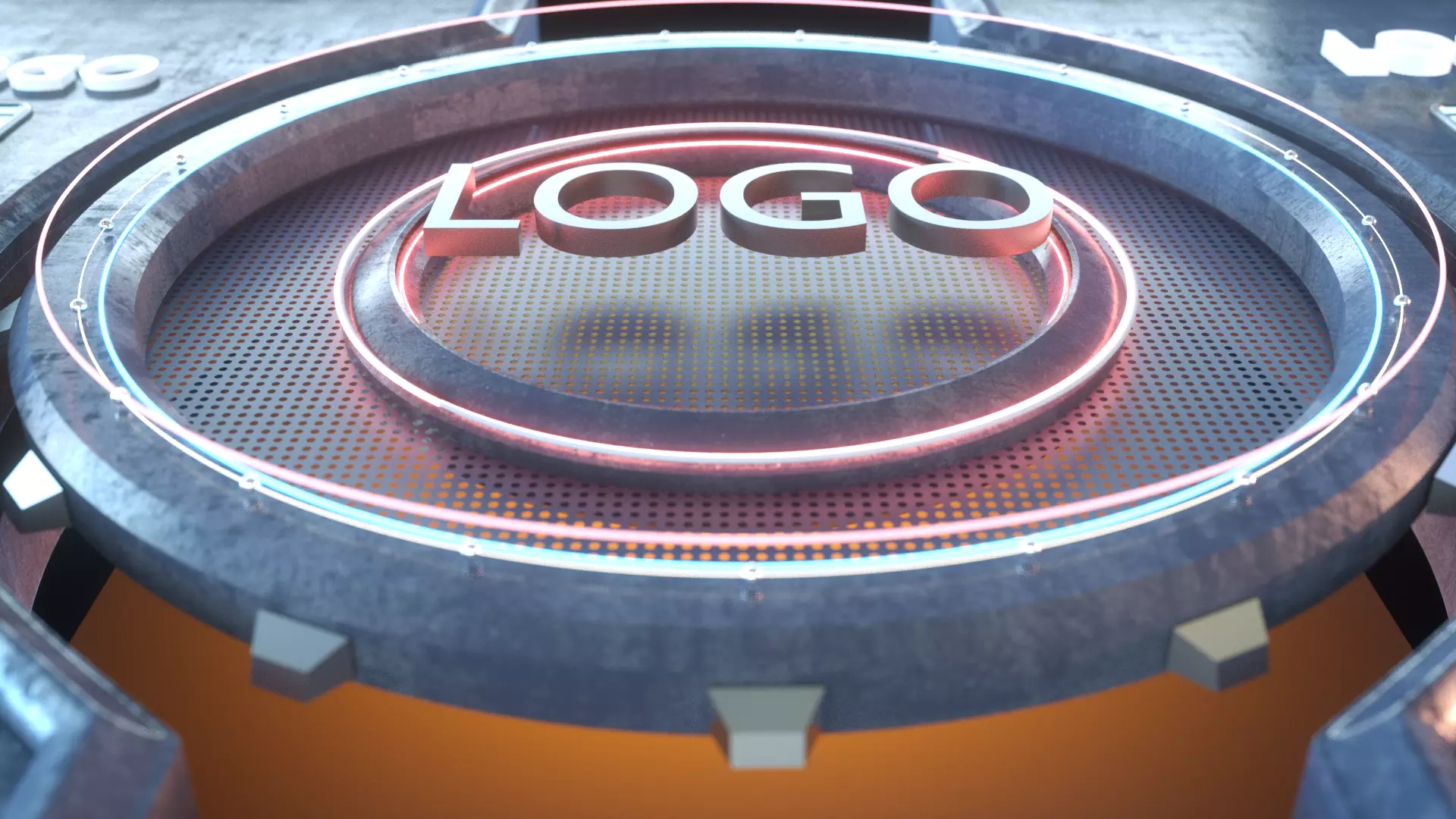 Charging Logo 3D model_0