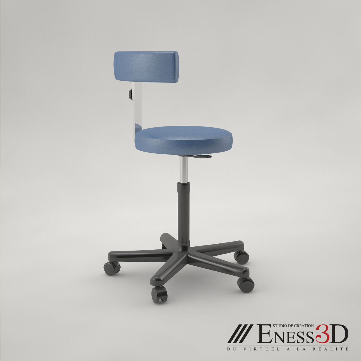 Pro - Examination Stool 3D model_1