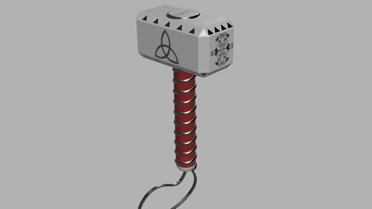 Mjolnir thor hammer 3D model_1