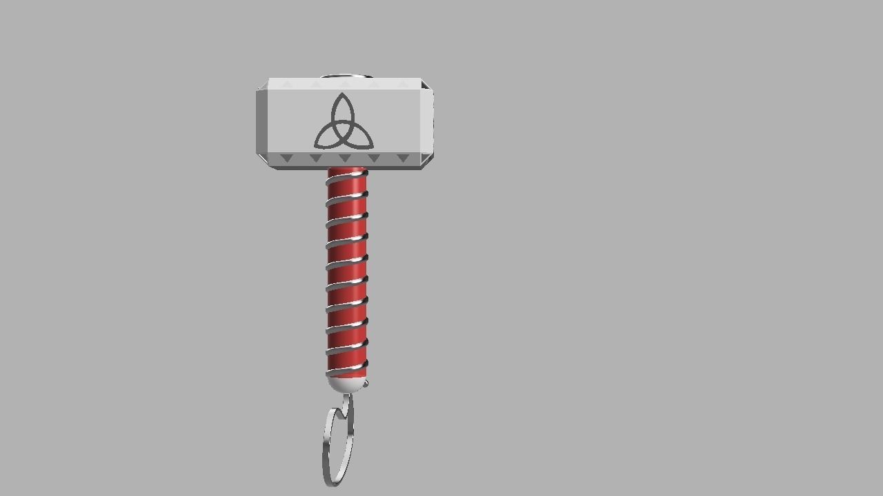 Mjolnir thor hammer 3D model_4