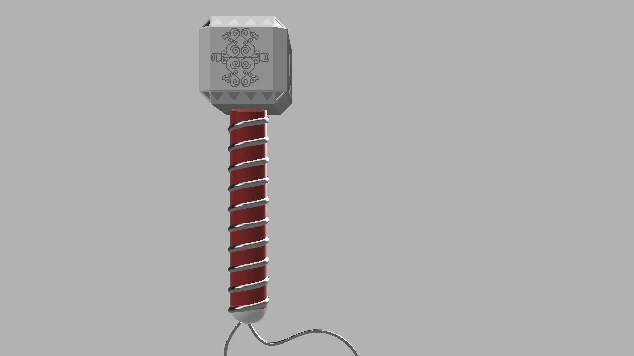 Mjolnir thor hammer 3D model_3
