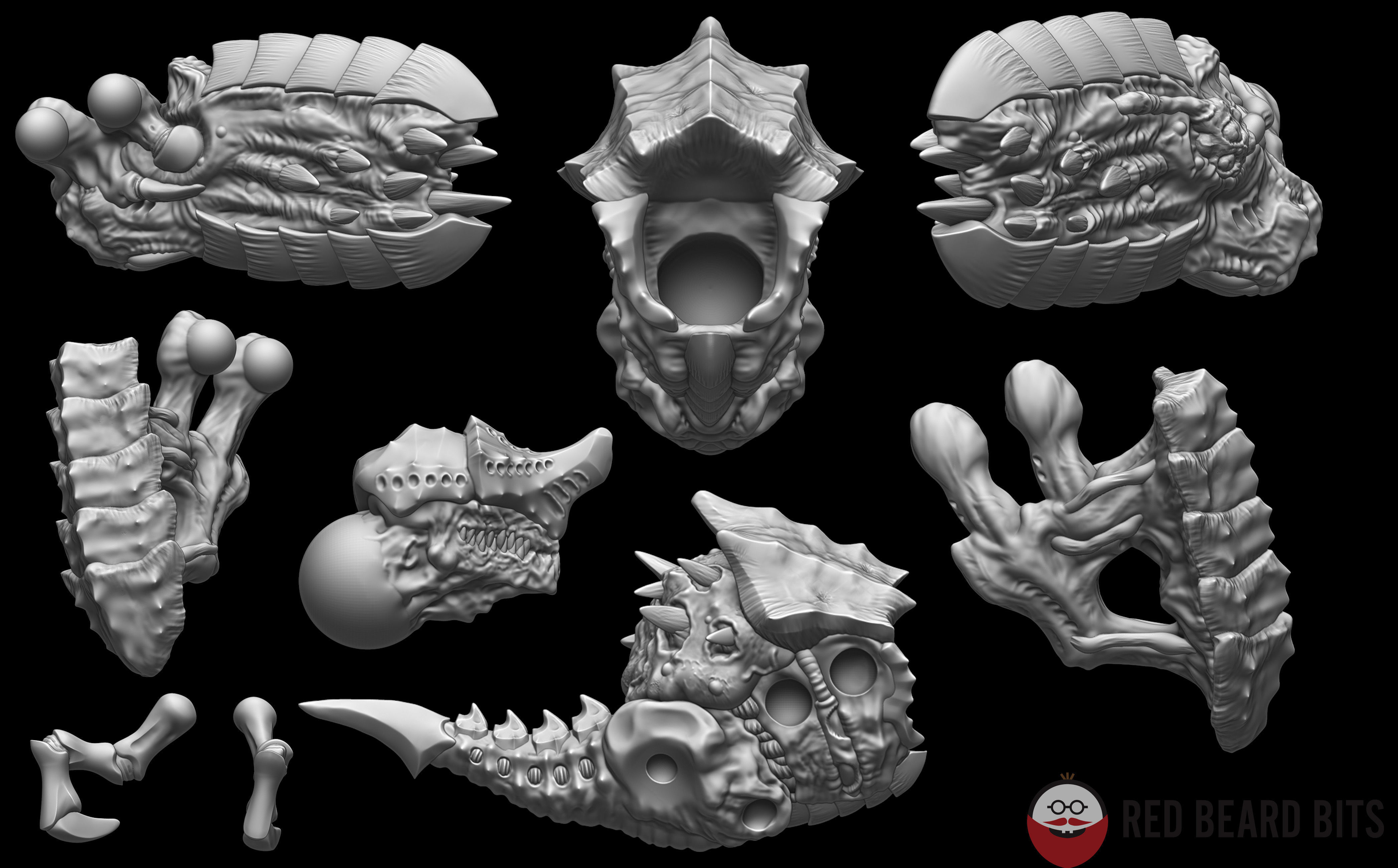 Xenoteras Guard 3D print model_1