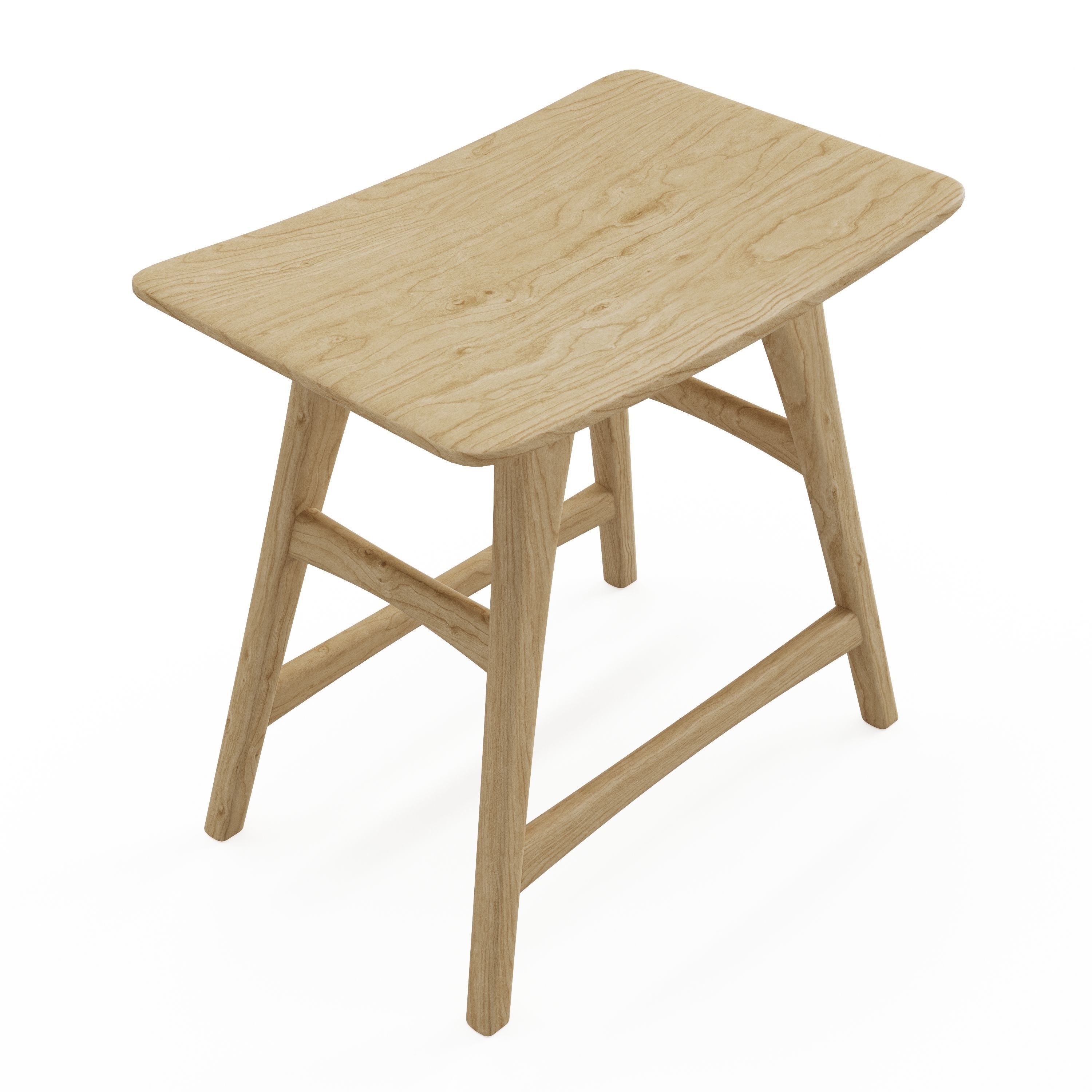 Ethnicraft Osso Low Stool 3D model_2