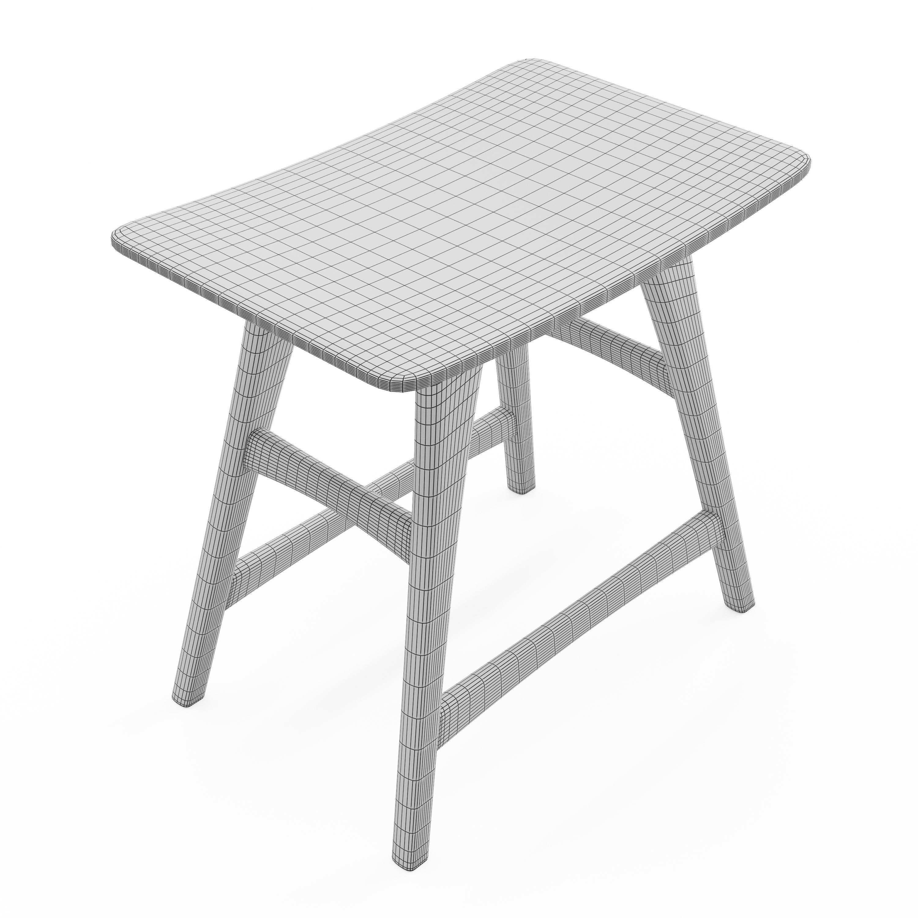 Ethnicraft Osso Low Stool 3D model_3