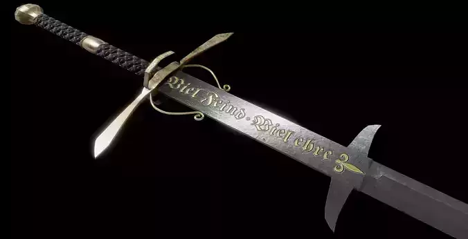 Zweihander Sword Low-poly 3D model