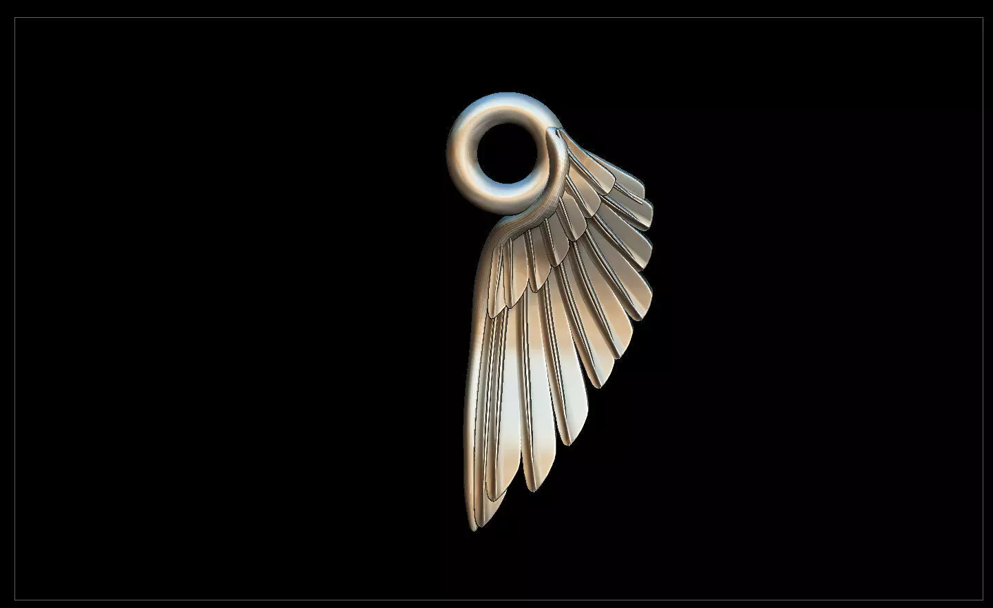 Wing charm 3D print model