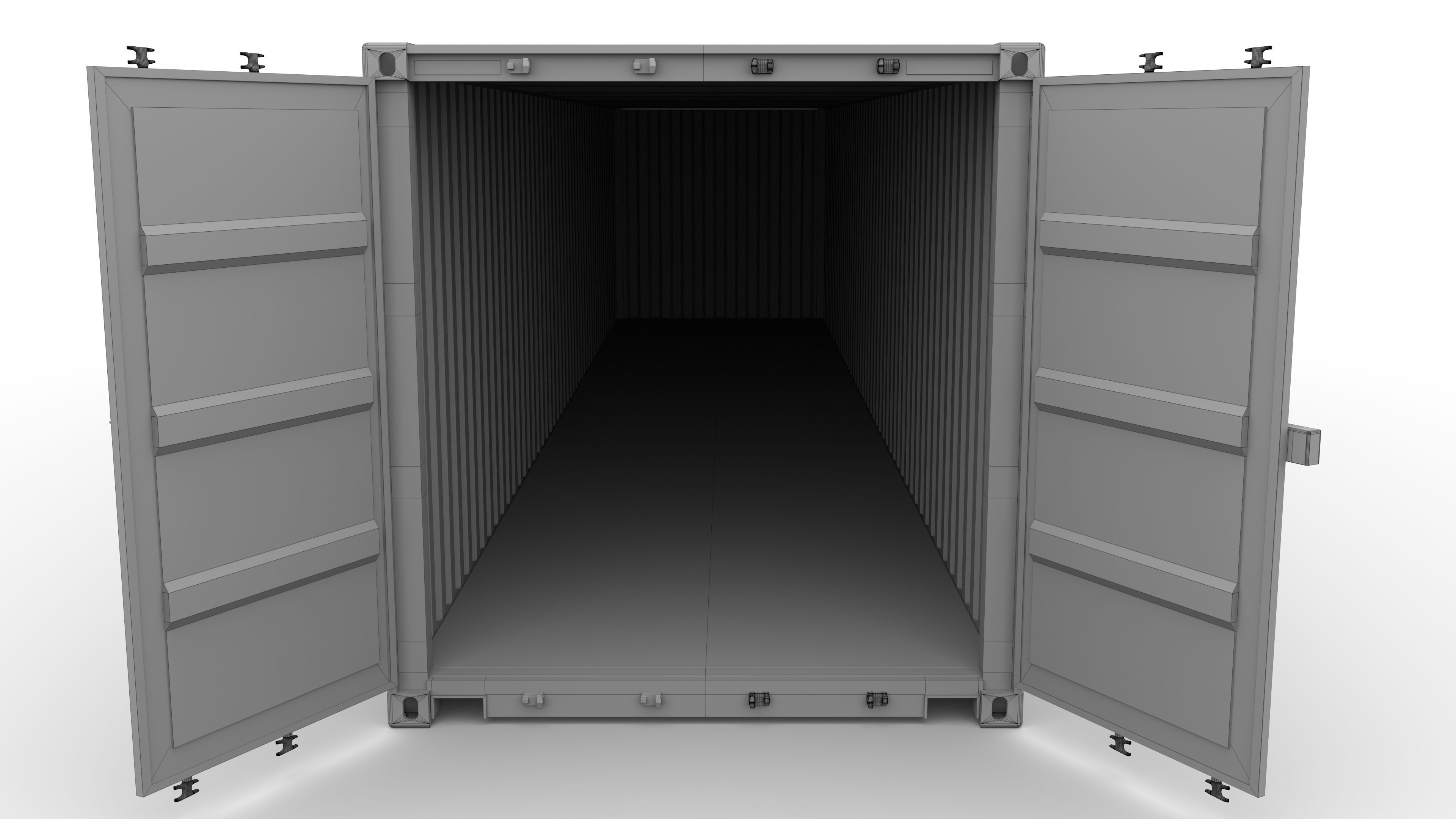 Shipping Container Evergreen 3D model_21