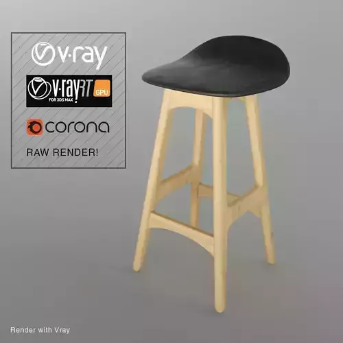 Wood Stool Free 3D model
