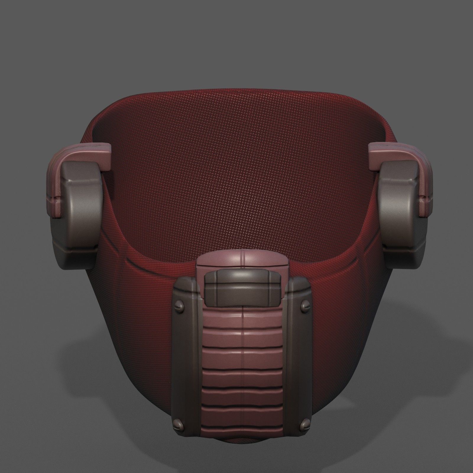 Gas mask helmet scifi futuristic respirator  Low-poly 3D model_2