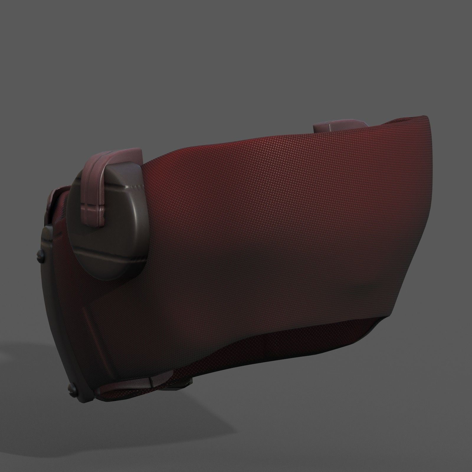 Gas mask helmet scifi futuristic respirator  Low-poly 3D model_6