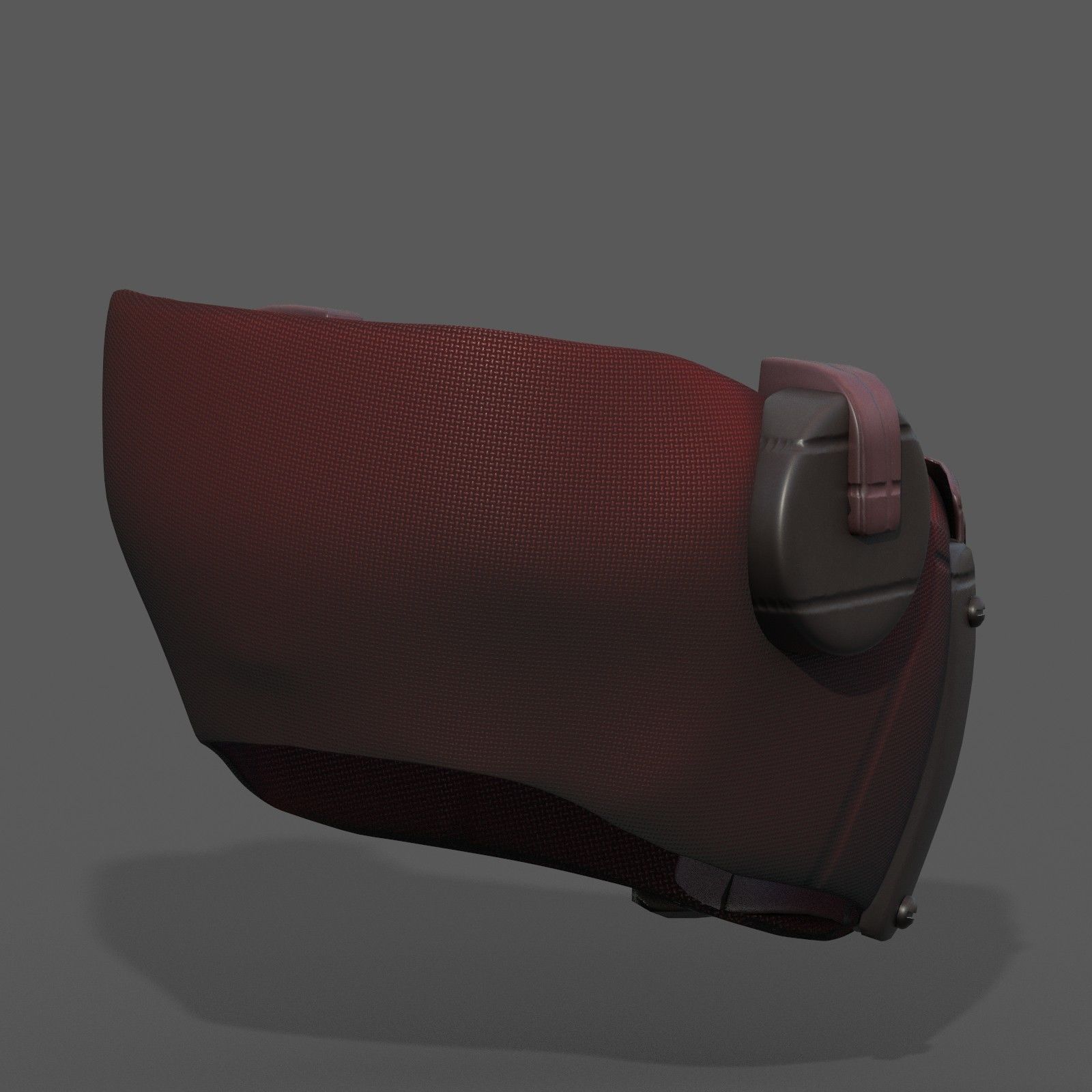 Gas mask helmet scifi futuristic respirator  Low-poly 3D model_8