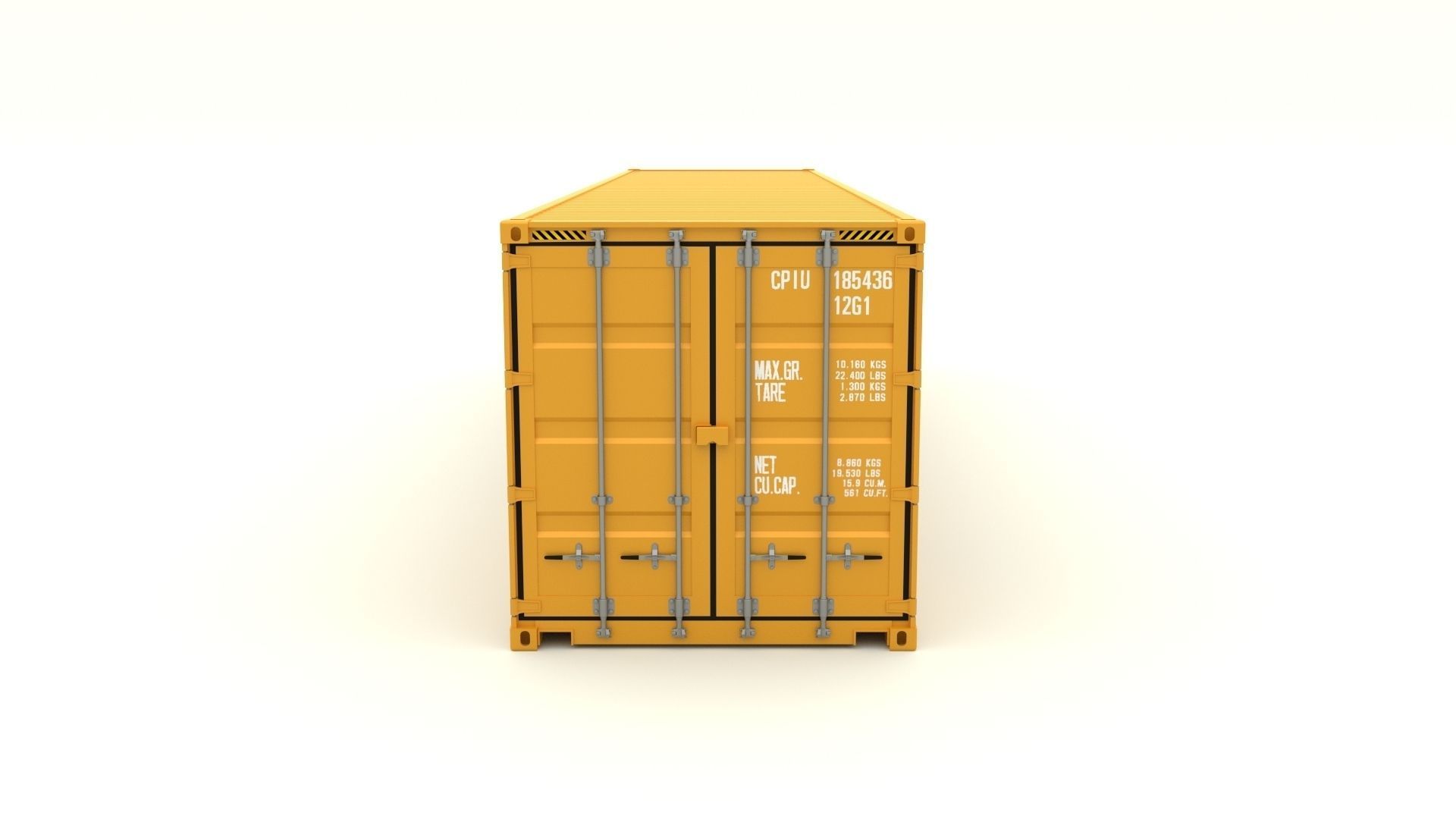 Shipping container Hapag LLoyd 3D model_3