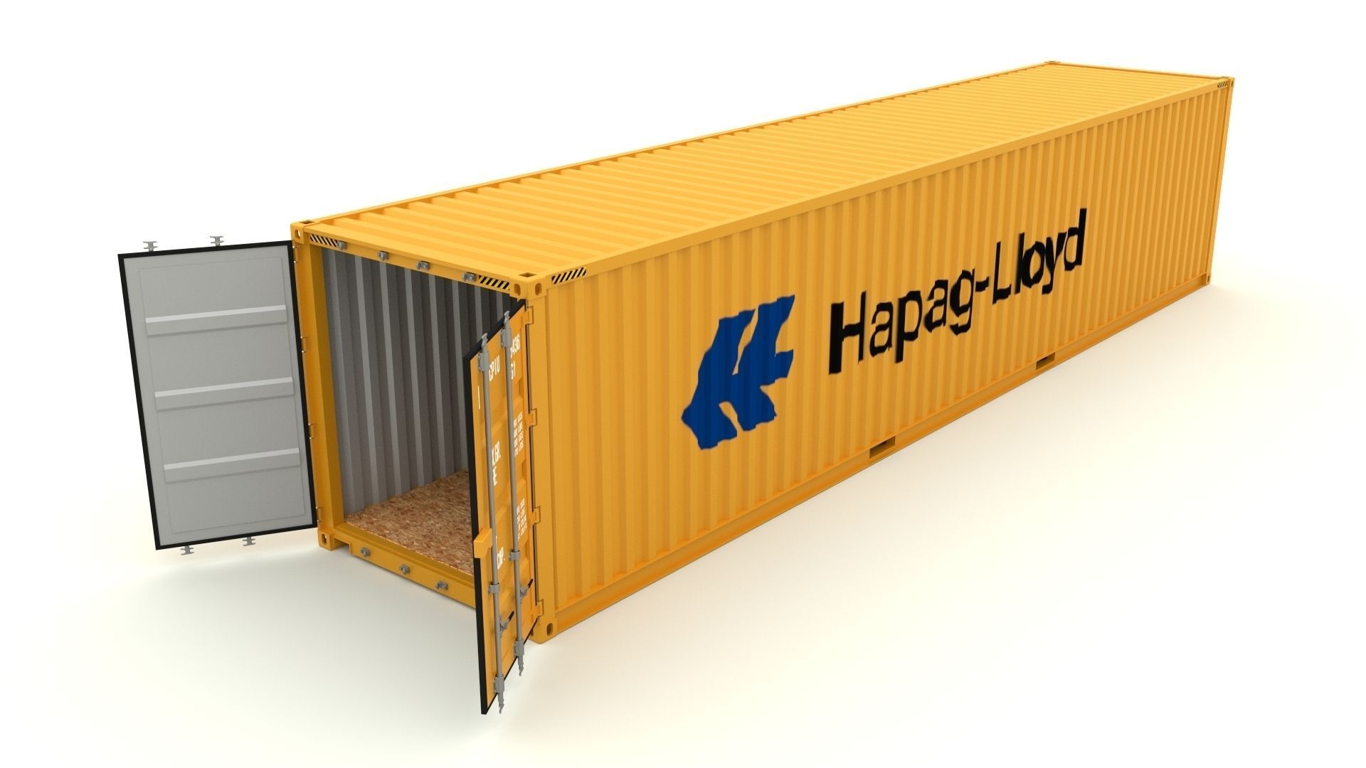 Shipping container Hapag LLoyd 3D model_14