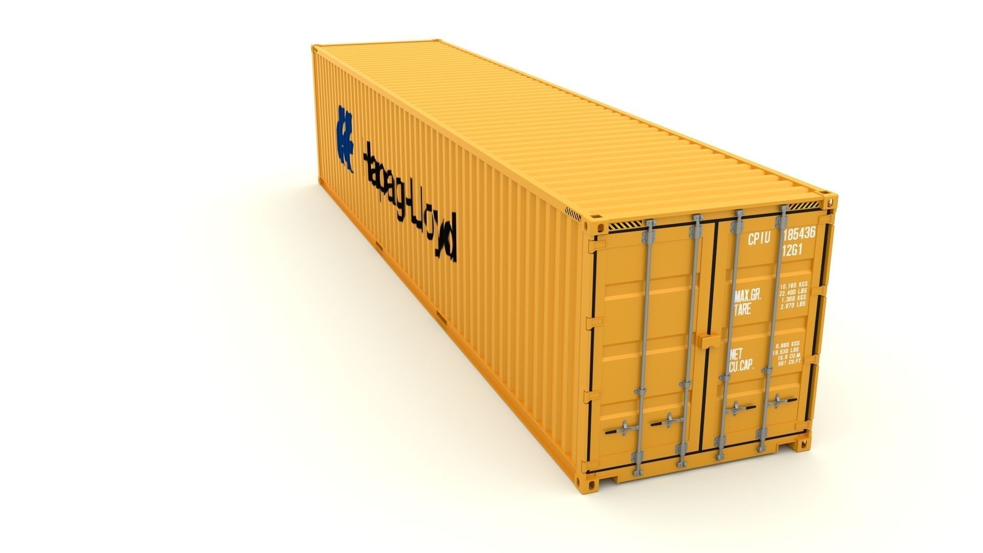 Shipping container Hapag LLoyd 3D model_4