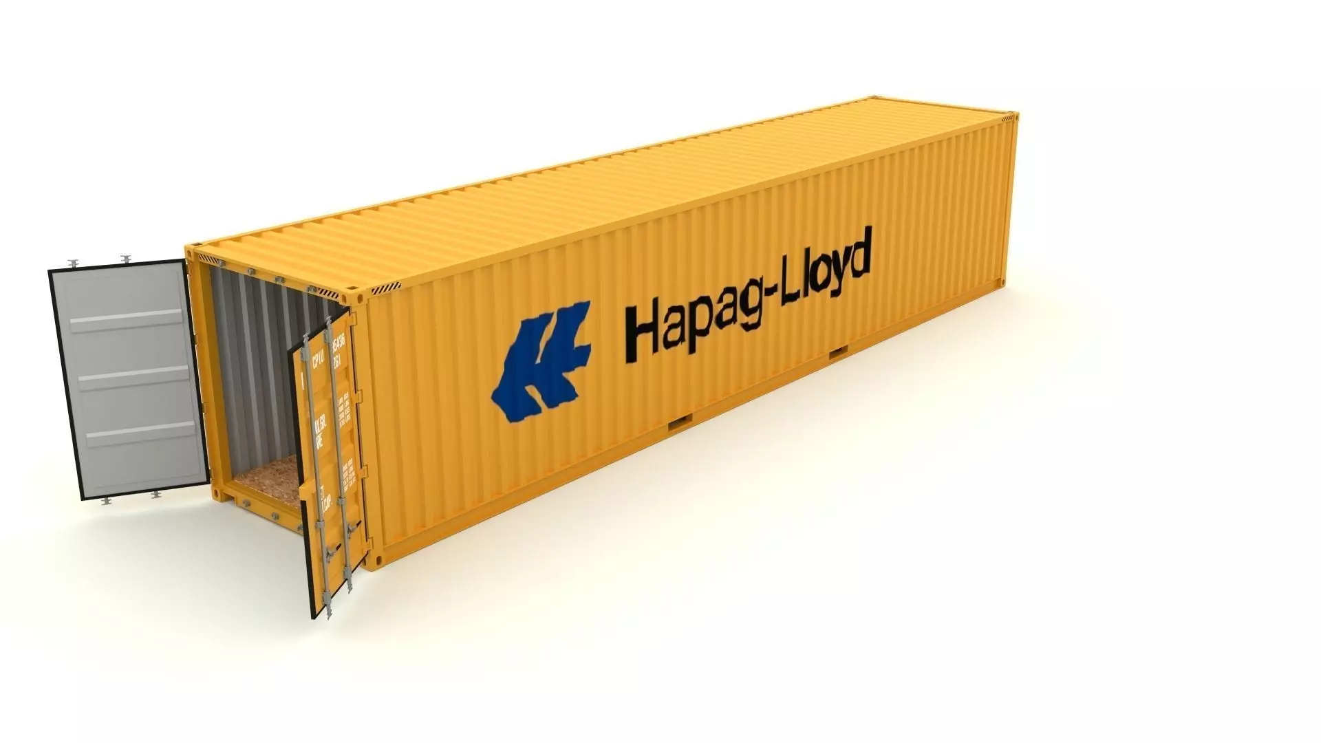 Shipping container Hapag LLoyd 3D model_0