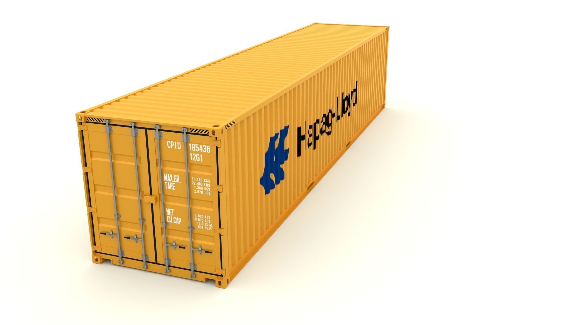 Shipping container Hapag LLoyd 3D model_6
