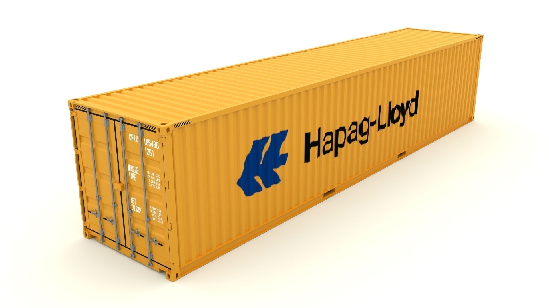 Shipping container Hapag LLoyd 3D model_21