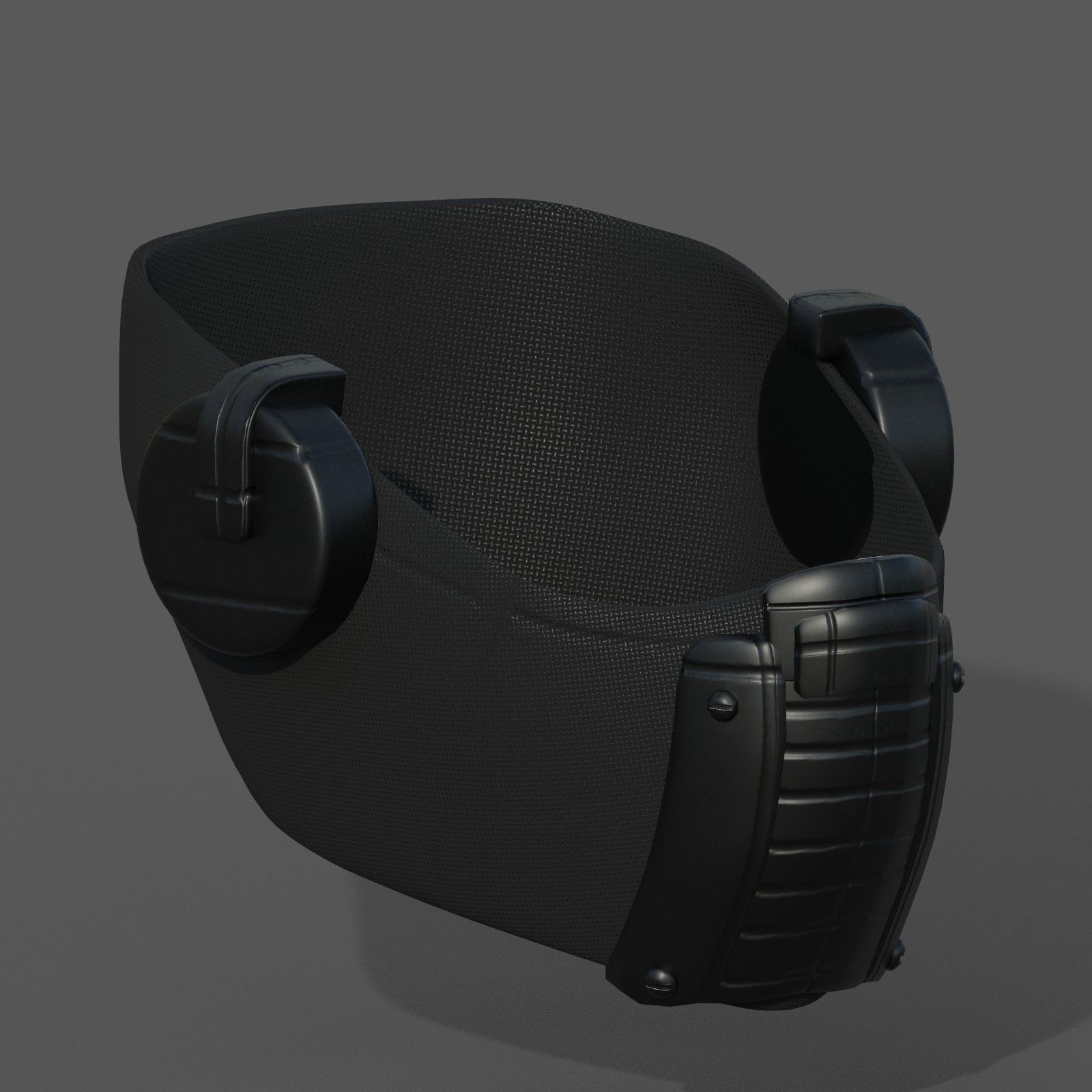 Helmet scifi fantasy futuristic gas mask  Low-poly 3D model_7