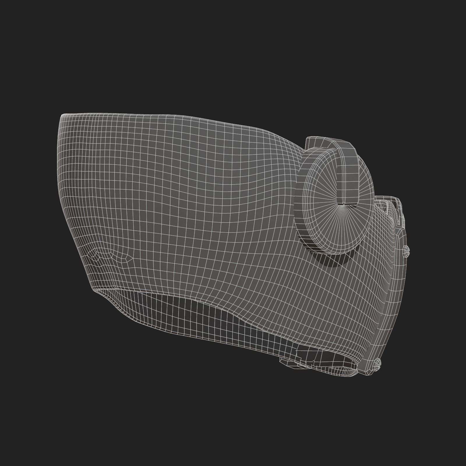 Helmet scifi fantasy futuristic gas mask  Low-poly 3D model_10