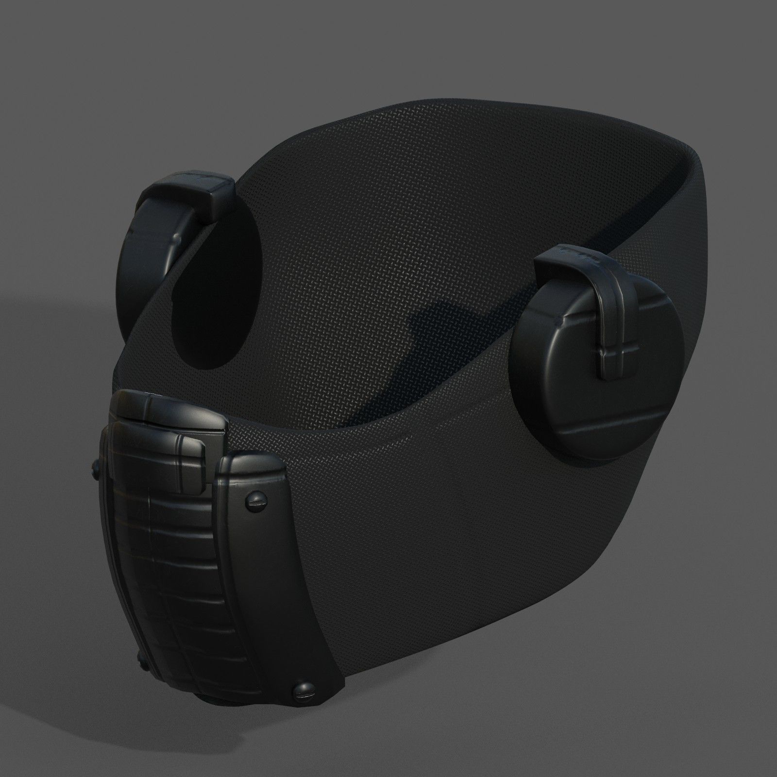 Helmet scifi fantasy futuristic gas mask  Low-poly 3D model_1