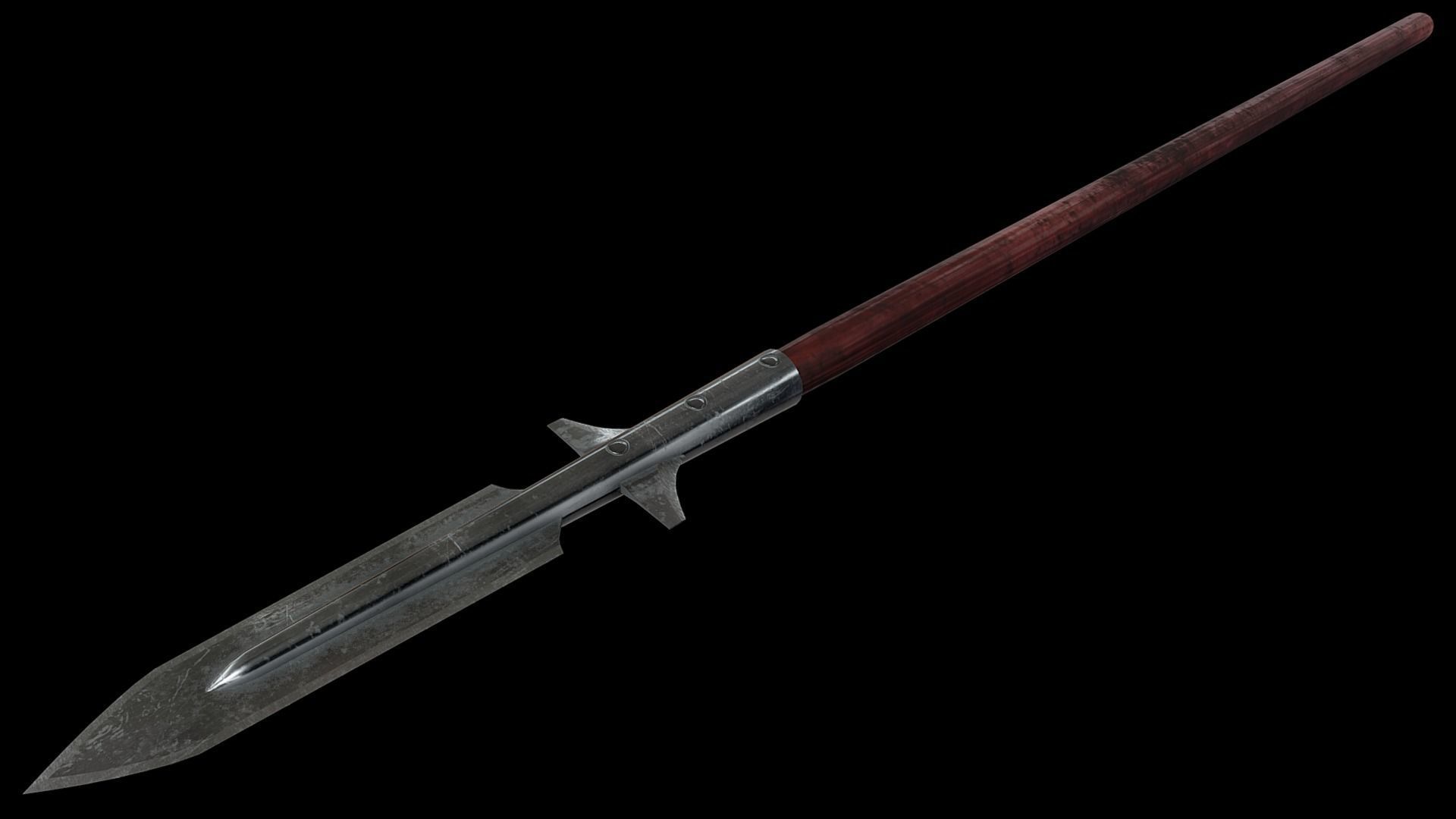Viking Spear Low-poly 3D model_4