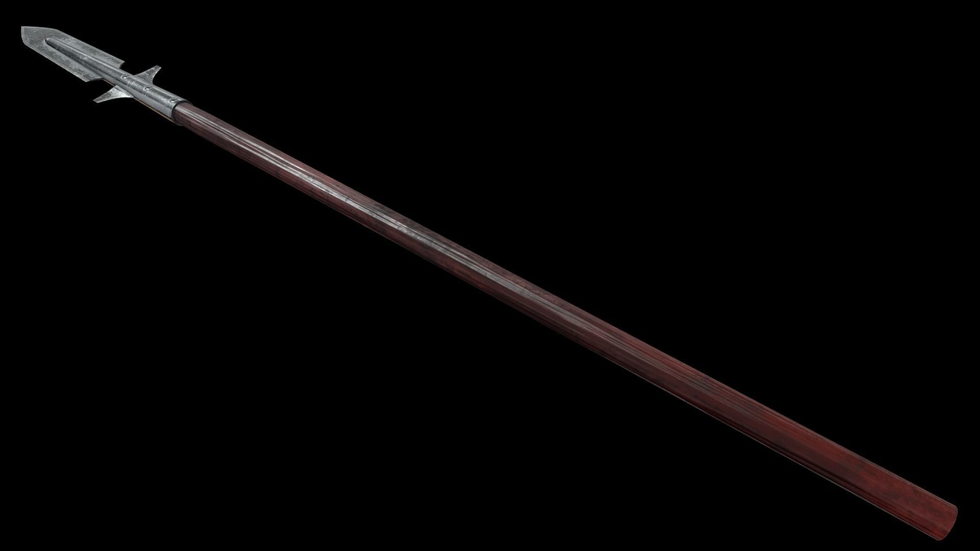 Viking Spear Low-poly 3D model_1