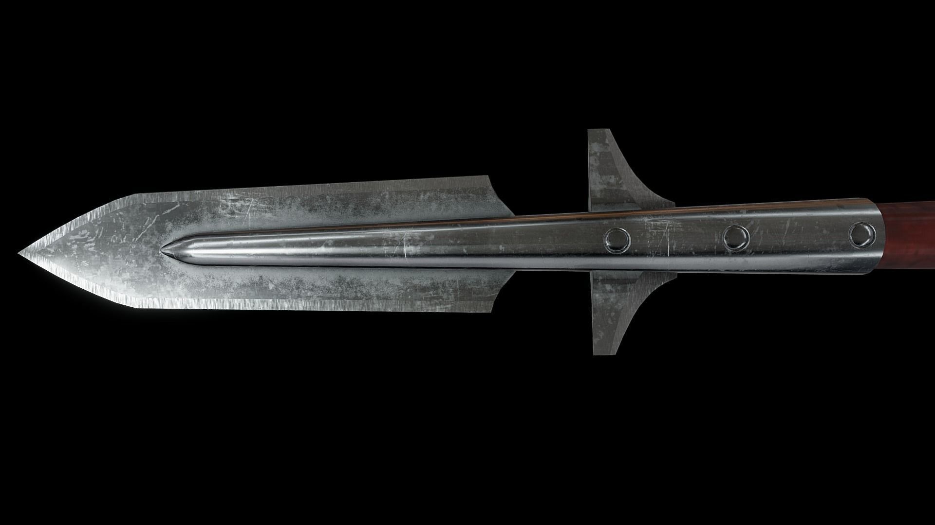 Viking Spear Low-poly 3D model_3