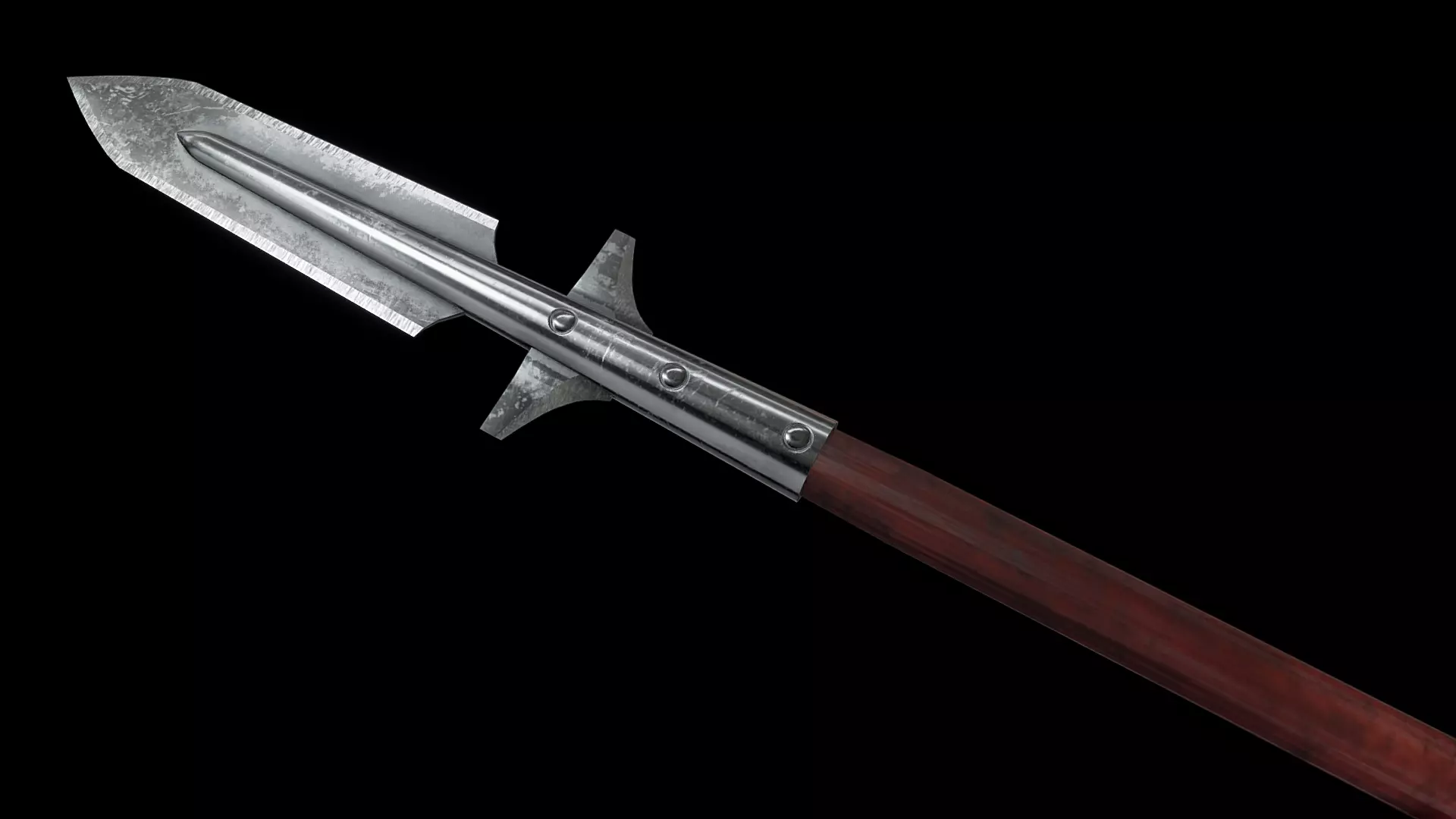 Viking Spear Low-poly 3D model_0