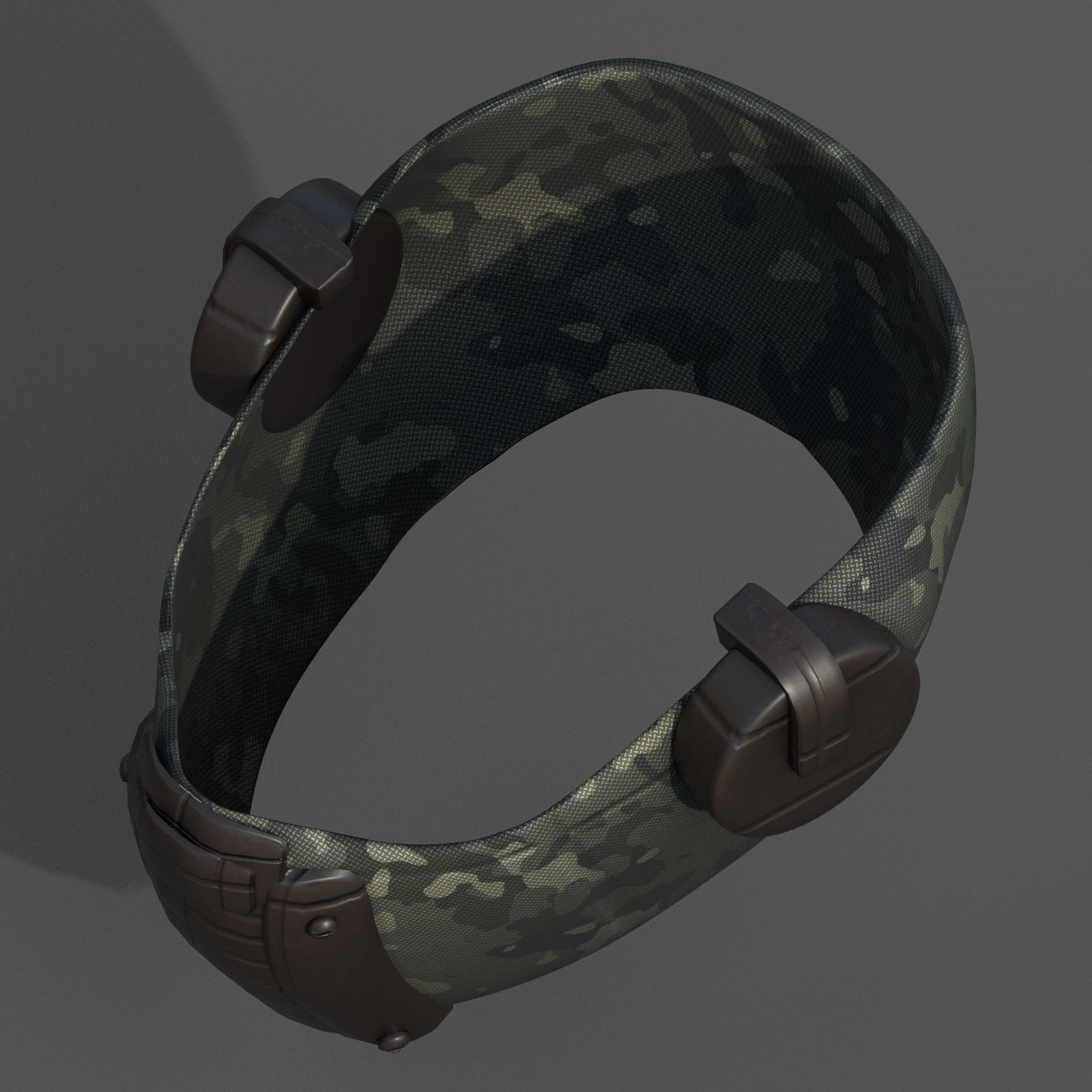 Gas mask respirator helmet scifi fantasy futuristic Low-poly 3D model_5