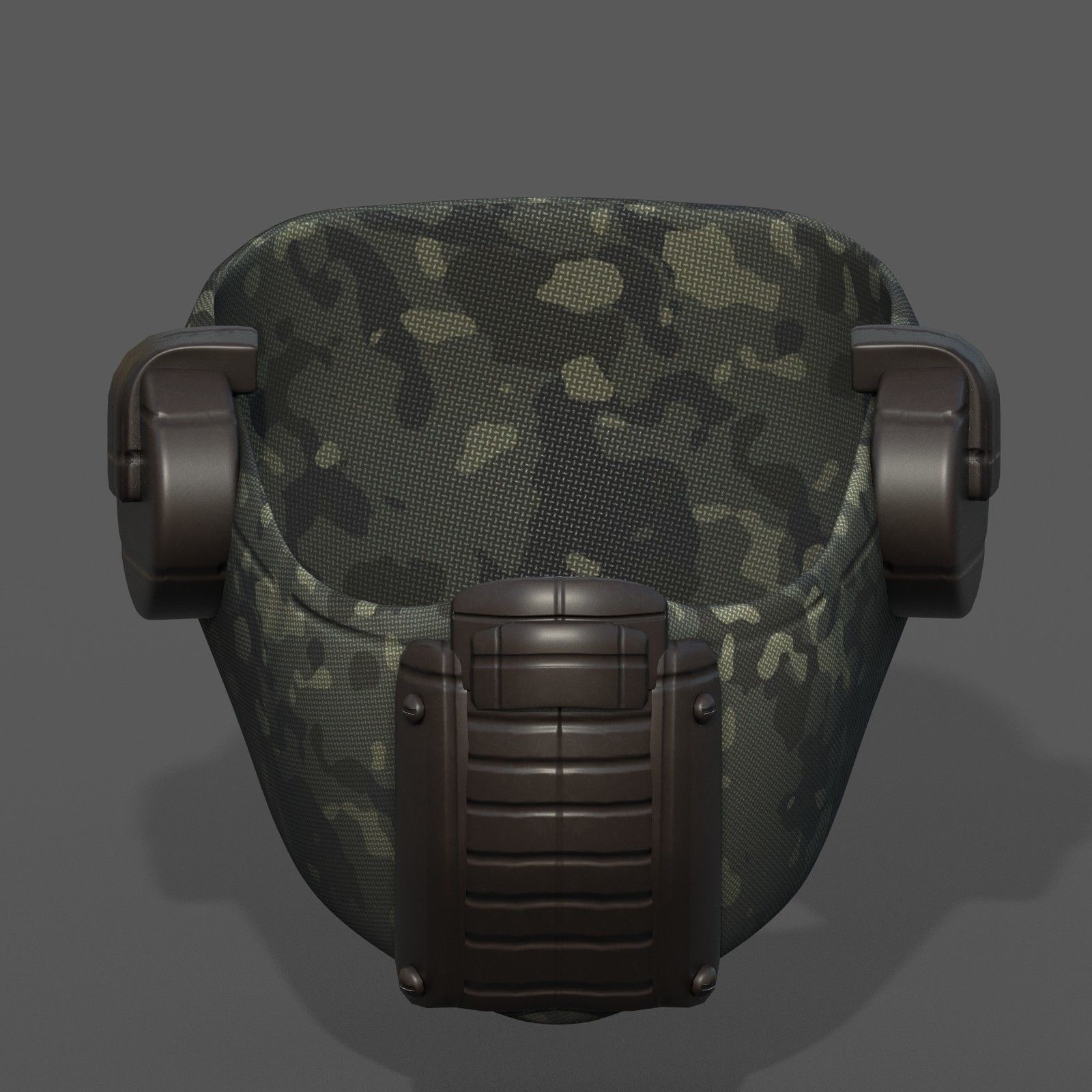 Gas mask respirator helmet scifi fantasy futuristic Low-poly 3D model_7