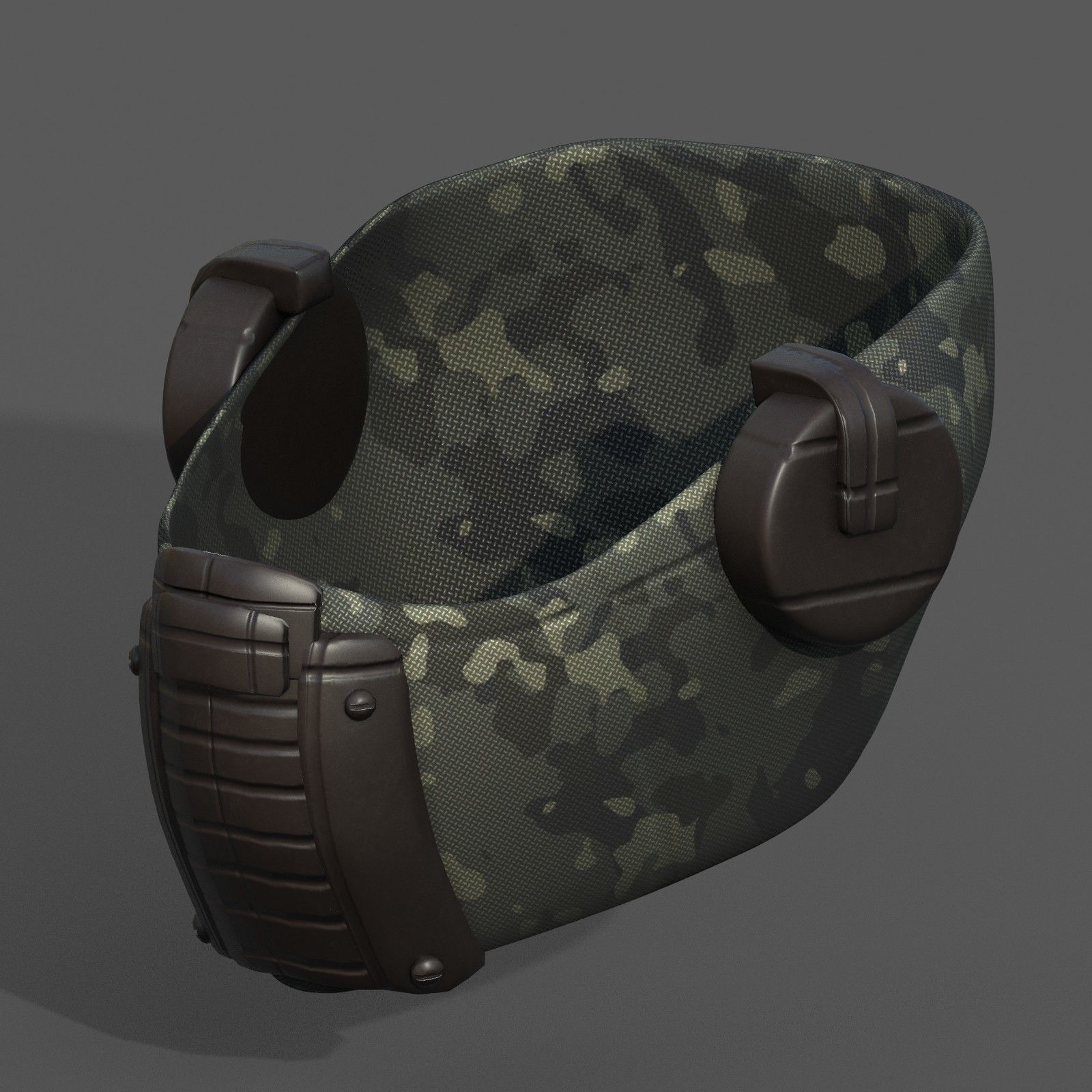 Gas mask respirator helmet scifi fantasy futuristic Low-poly 3D model_6