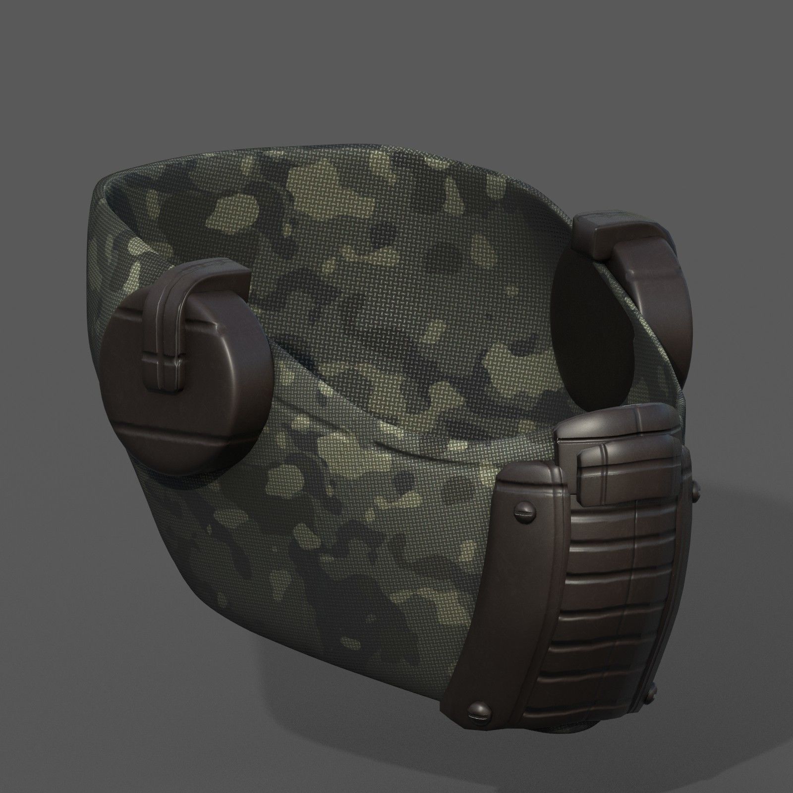 Gas mask respirator helmet scifi fantasy futuristic Low-poly 3D model_9