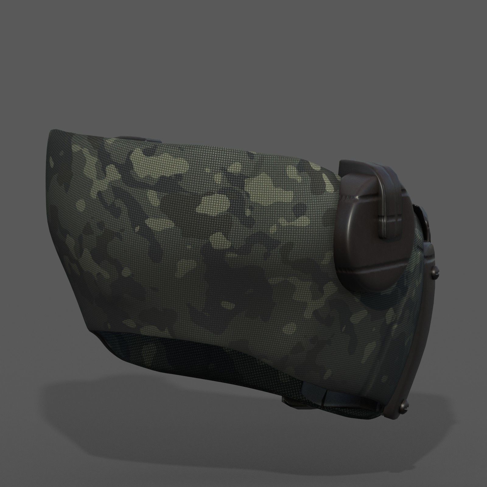 Gas mask respirator helmet scifi fantasy futuristic Low-poly 3D model_2