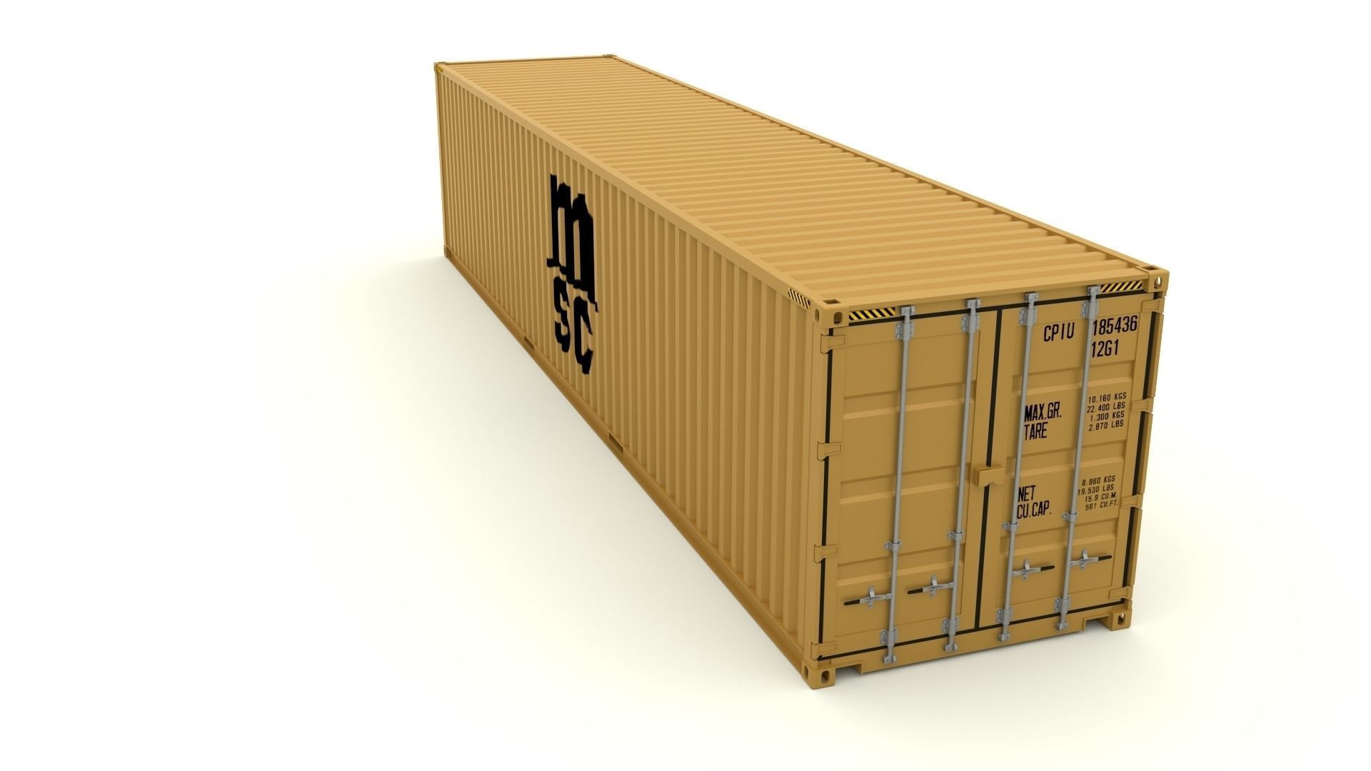 Shipping Container MSC 3D model_7