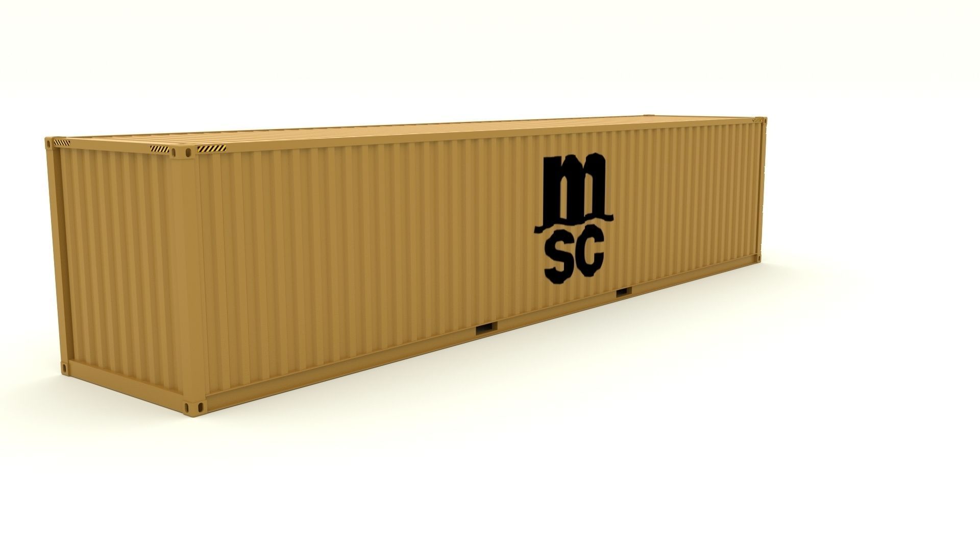 Shipping Container MSC 3D model_4
