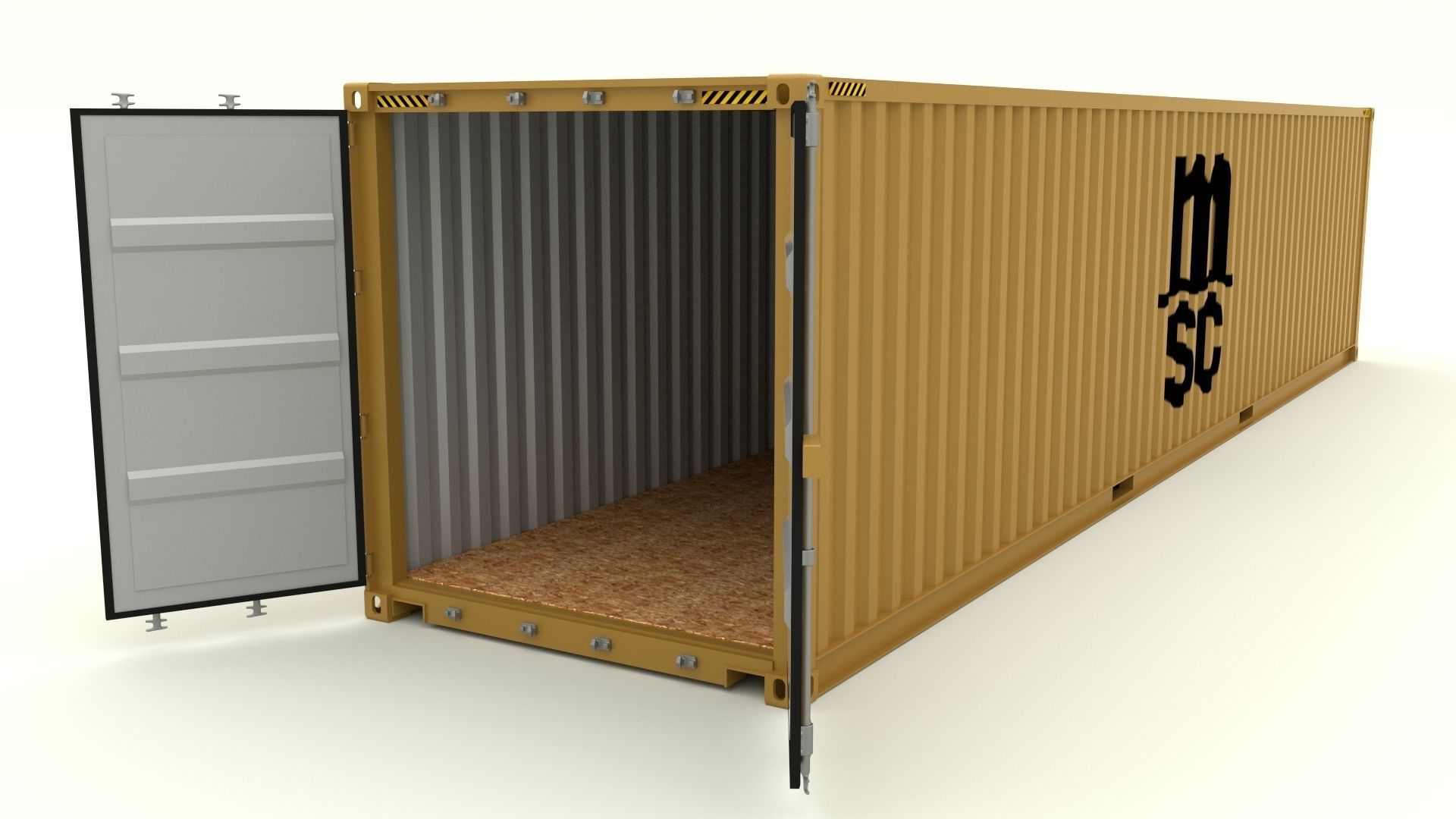 Shipping Container MSC 3D model_9