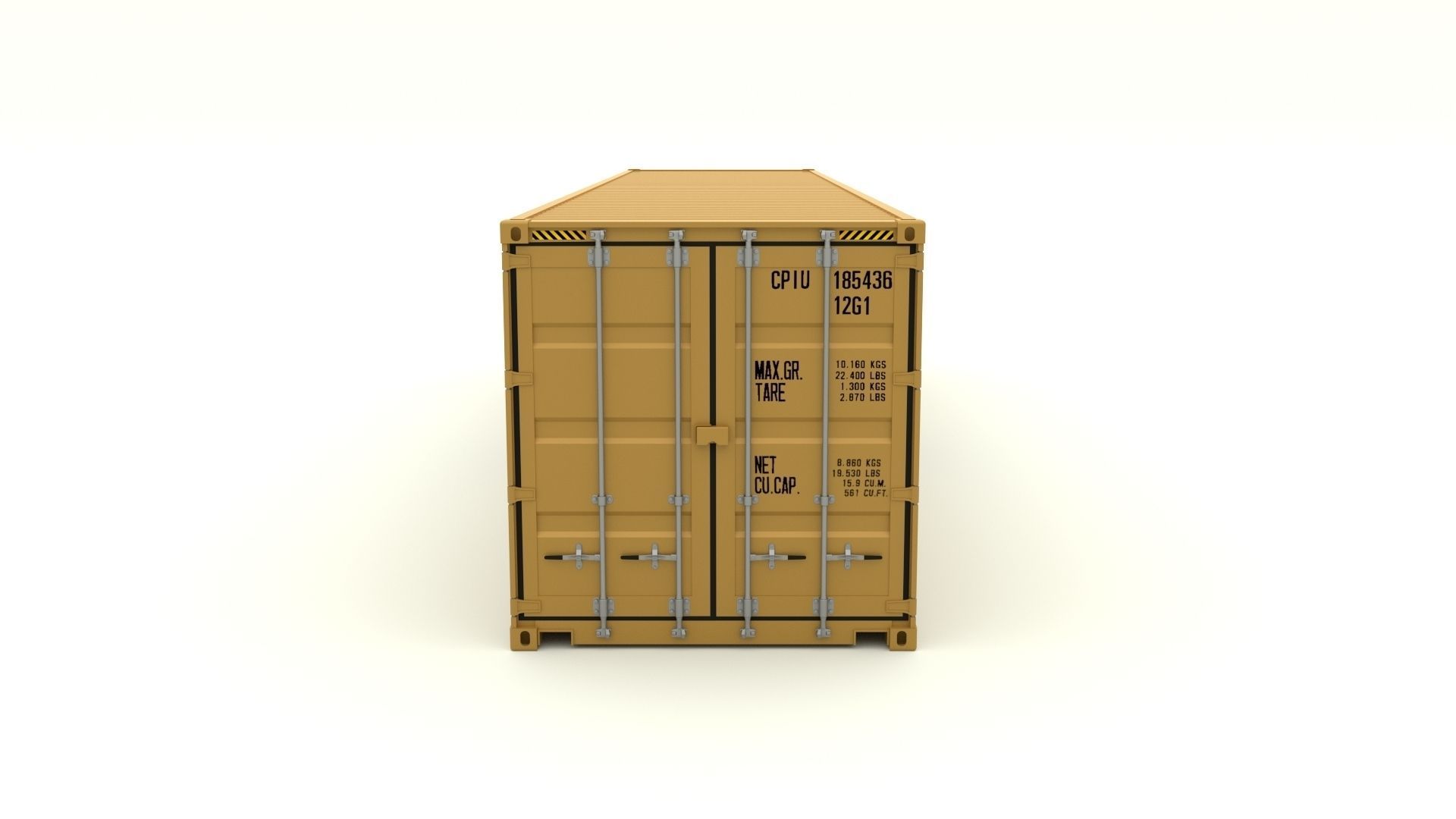 Shipping Container MSC 3D model_2