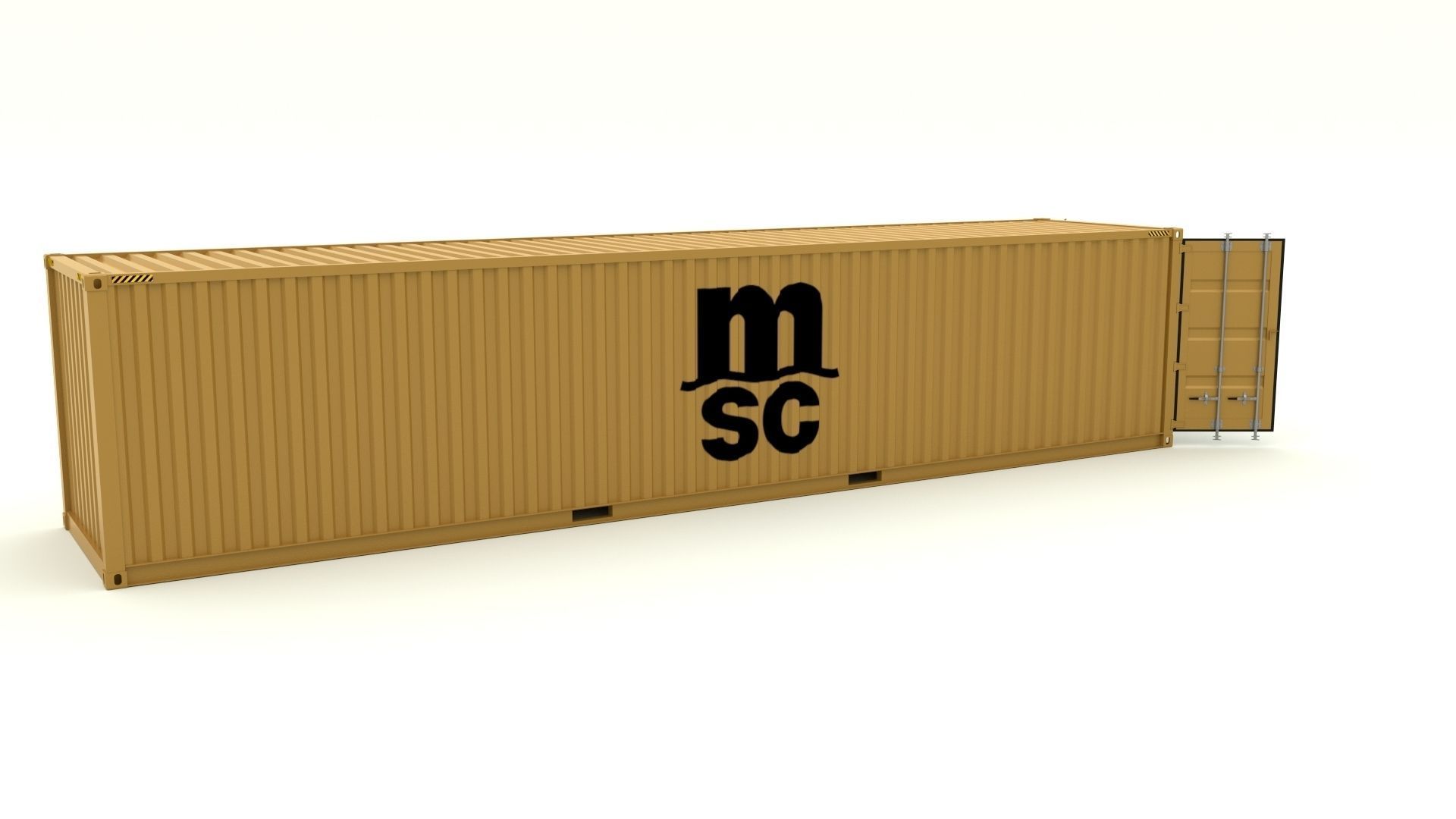 Shipping Container MSC 3D model_13