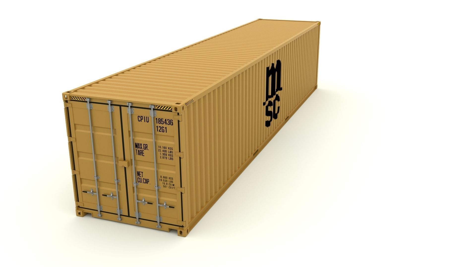 Shipping Container MSC 3D model_6