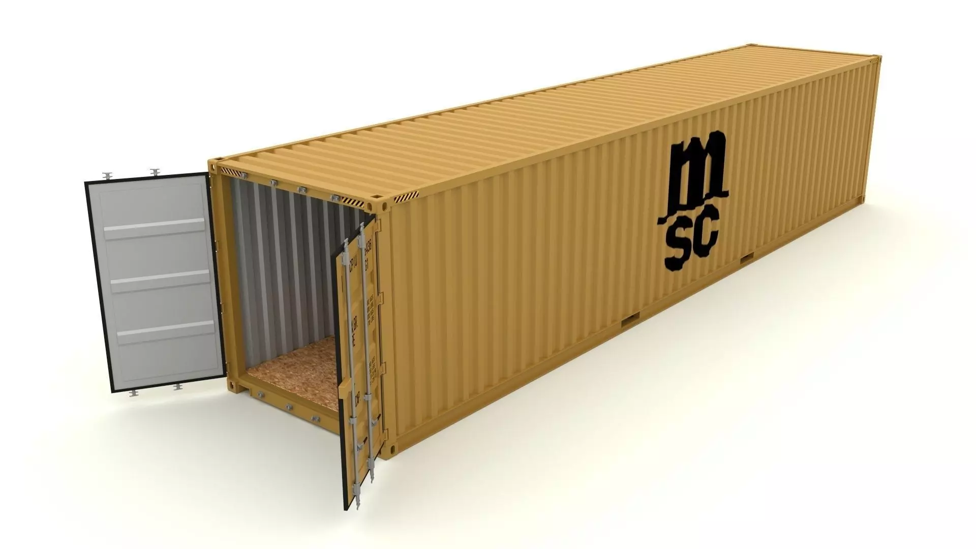 Shipping Container MSC 3D model_0