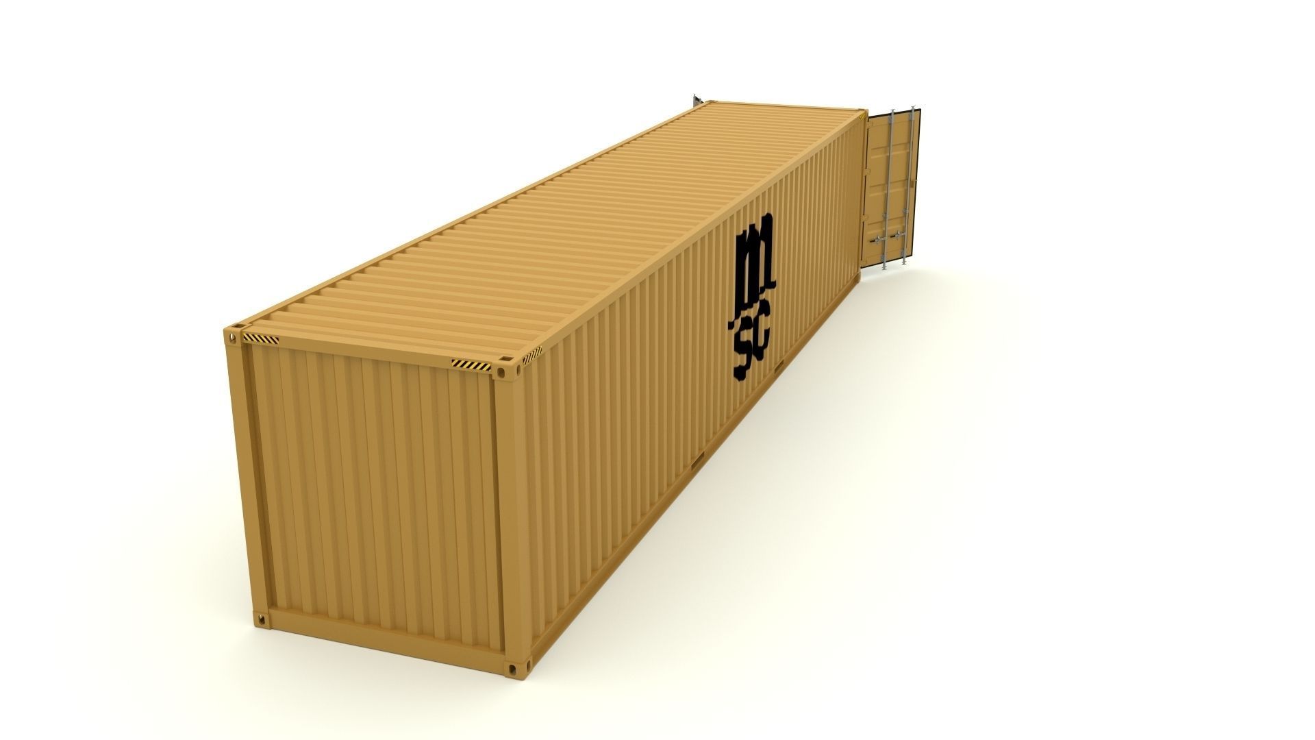 Shipping Container MSC 3D model_8