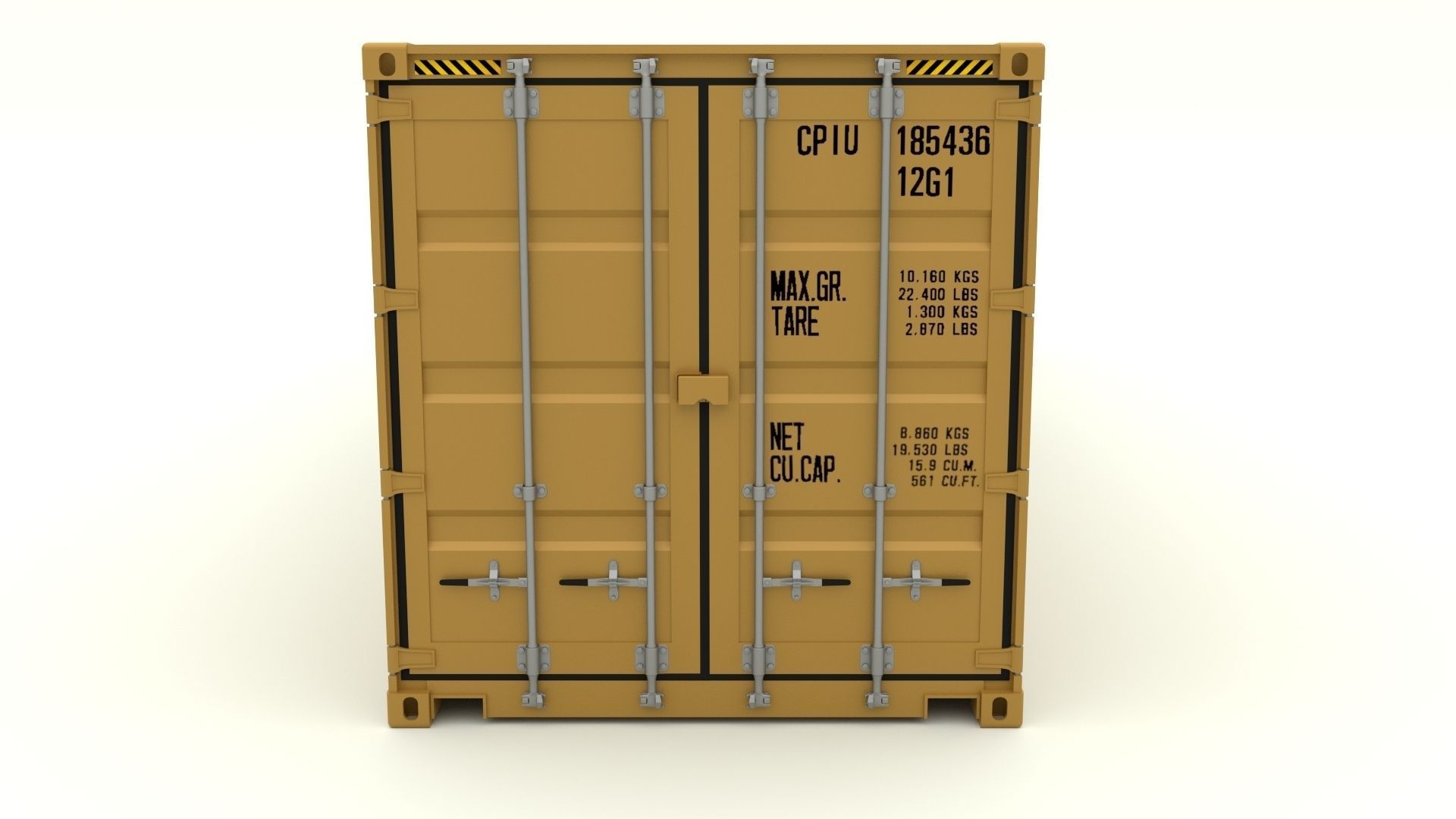 Shipping Container MSC 3D model_21