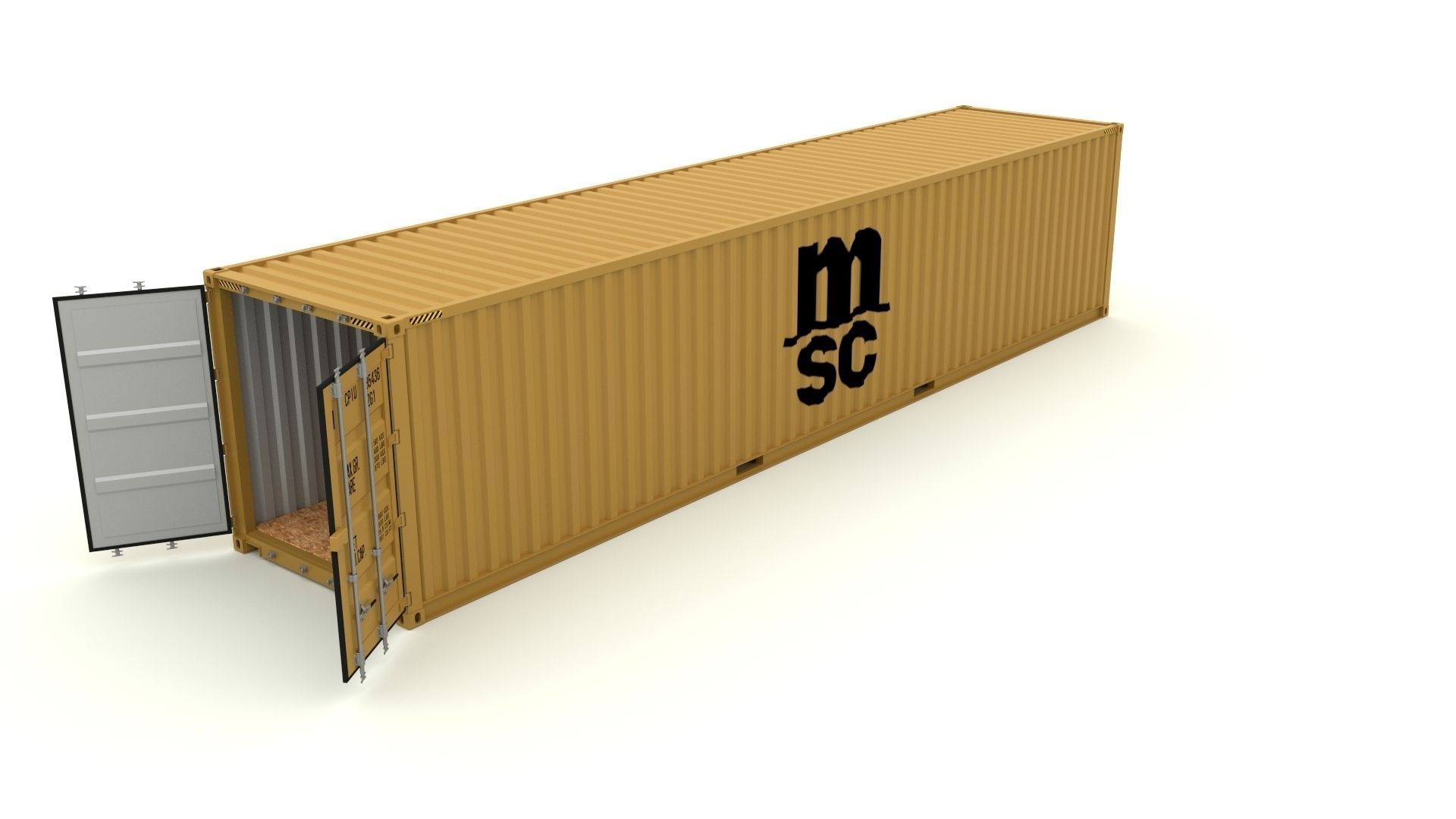 Shipping Container MSC 3D model_1