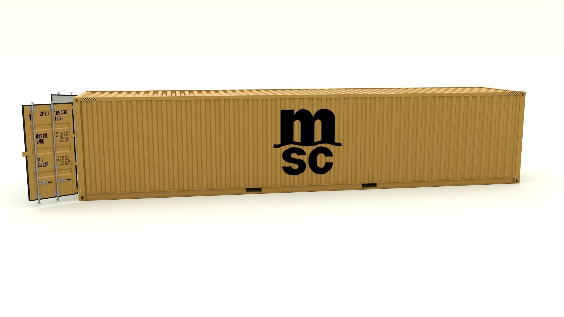 Shipping Container MSC 3D model_19