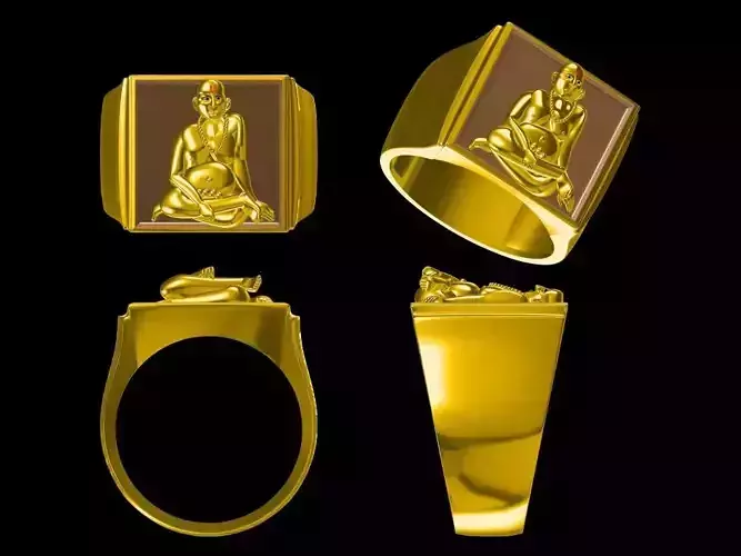 Swami Samarth pendant and ring  3D print model